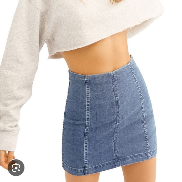Free People Modern Femme Denim Skirt - Picture 1 of 6